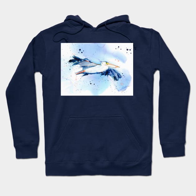 Pelican in flight Hoodie by atep